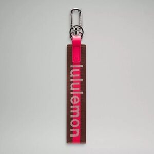 Lululemon Never Lost Keychain Wordmark Ancient Copper, Glazed Pink, White NWT